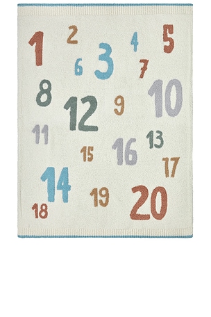 Barefoot Dreams Cozychic Number Stroller Blanket in Cream