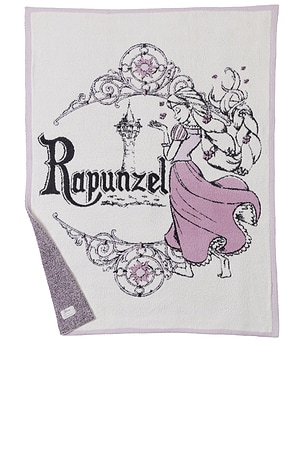 Barefoot Dreams Kids Cozychic Disney Rapunzel Blanket in White