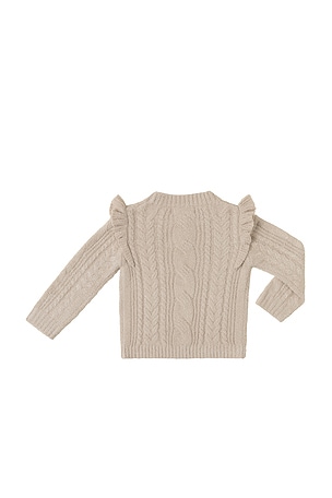 Barefoot Dreams Ccl Toddler Cable Pullover in Beige
