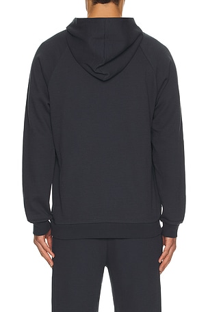 Barefoot Dreams Waffle Thermal Hoodie in Navy. Size XL/1X. Also