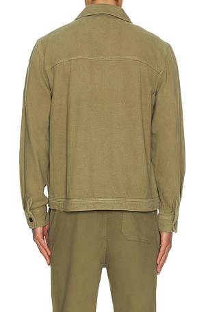 Barefoot Dreams Brushed Twill Jacket in Army