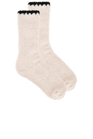 Cozychic Blanket Stitch Rib Socks Barefoot Dreams