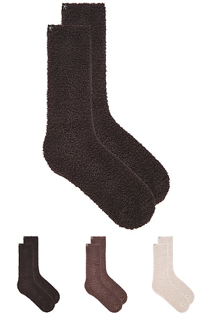 X Revolve Cozychic 3 Pair Sock Set Barefoot Dreams