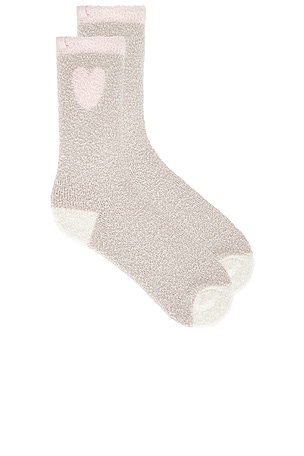 Cozy Chic Color Block Heart Socks Barefoot Dreams