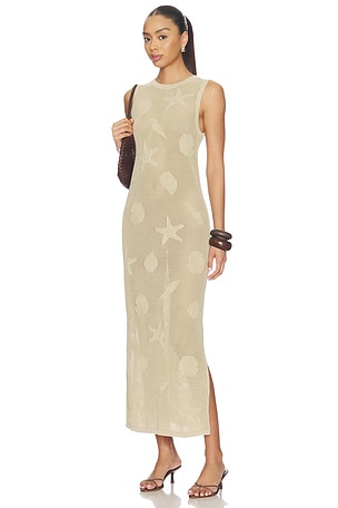 Sunbleached Shell Motif Midi Dress Barefoot Dreams