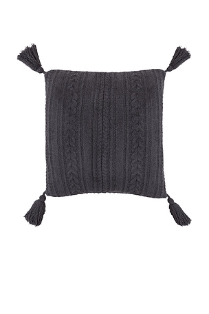 CozyChic Solid Cable Pillow With Tassels Barefoot Dreams