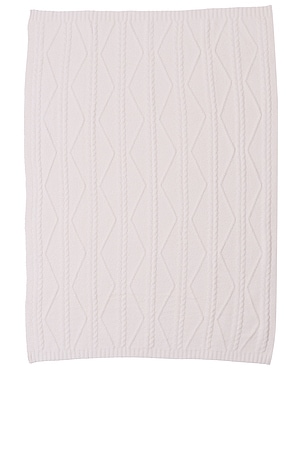 Barefoot Dreams CozyChic Fisherman Cable Throw in Cream