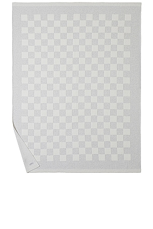 Barefoot Dreams CozyChic Cotton Checkered Throw in Grey