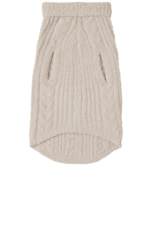 Barefoot Dreams CozyChic Cable Pet Sweater in Cream