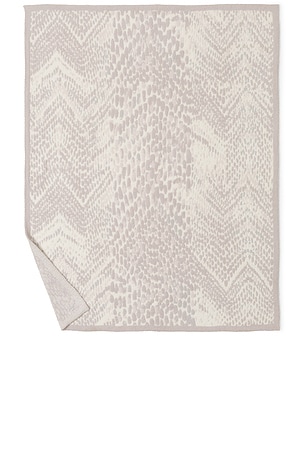 Barefoot Dreams CozyChic Snakeskin Throw in Cream