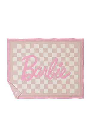 Barefoot Dreams CozyChic Barbie Checkered Throw in Pink