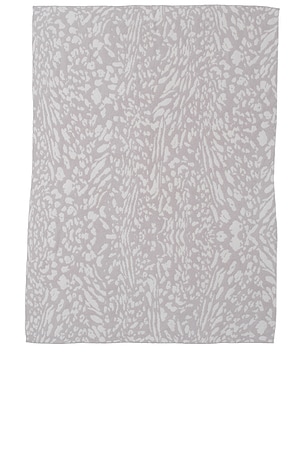 Barefoot Dreams CozyChic Fauna Leopard Throw in Light Grey