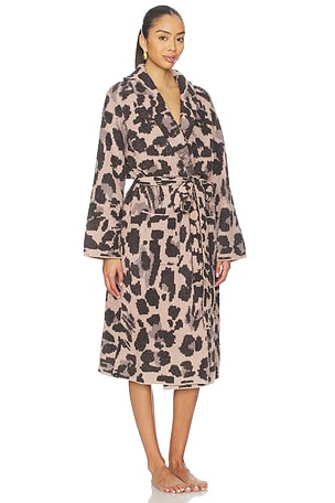 Barefoot Dreams Cozychic Exploded Leopard Robe in Blush. Size 1. Also