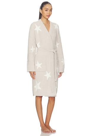 Barefoot Dreams CozyChic Starry Night Robe in Beige