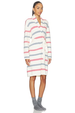 Barefoot Dreams CozyChic Ultra Lite Stripe Robe in Cream. Size L/XL. Also