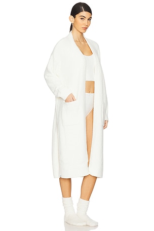 Barefoot Dreams CozyChic Luxe High Slit Cardigan in White