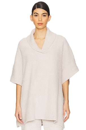 CozyChic Shawl Collar Poncho Barefoot Dreams