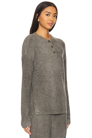 Barefoot Dreams CozyChic Lite Textured Pullover in Olive