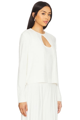 Barefoot Dreams CozyChic Ultra Light Striped Cardigan in Ivory
