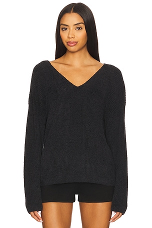 CozyChic Lite Ribbed V Pullover With Back Tie Barefoot Dreams