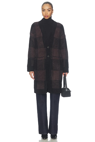 Cozychic Cotton Buffalo Plaid Long Cardigan Barefoot Dreams