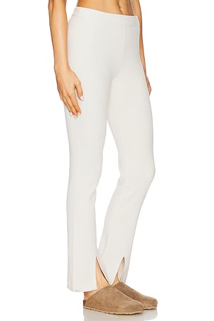 Barefoot Dreams CozyChic Ultra Lite Front Slit Pant in Cream