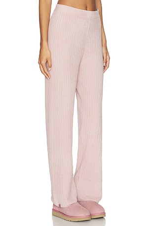 Barefoot Dreams CozyChic Ultra Lite Textured Hem Rib Pant in Blush