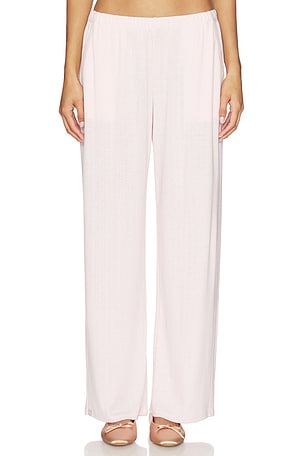 Pointelle Rib Pant With Scallop Trim Barefoot Dreams