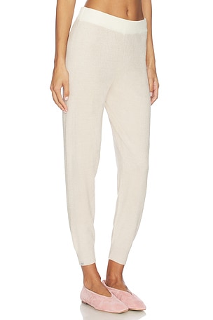 Barefoot Dreams Cozy Chic Ultra Lite Color Block Jogger in Tan