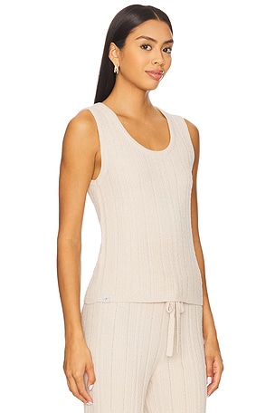 Barefoot Dreams CozyChic Ultra Lite Cable Knit Tank in Cream