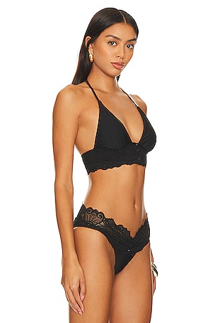 Beach Bunny Anise Bikini Top in Black