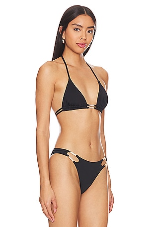 Beach Bunny Evie Tri Top in Black