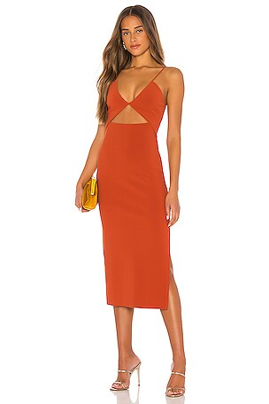 knee length dresses for ladies Ruby Wrap Midi Dress main image 0