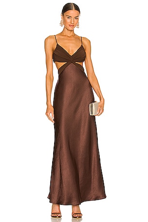Bec + Bridge Nadia Twist Maxi Dress in Chocolate | REVOLVE