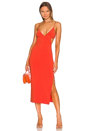 Bec + Bridge Ella Midi Dress in Flame | REVOLVE
