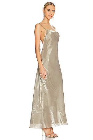 Bec + Bridge Fleur Maxi Dress in Metallic Silver