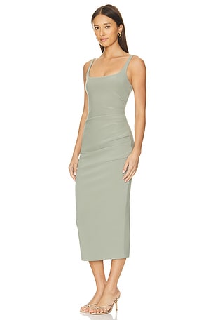 Bec + Bridge Be Mine Square Neck Dress in Sage