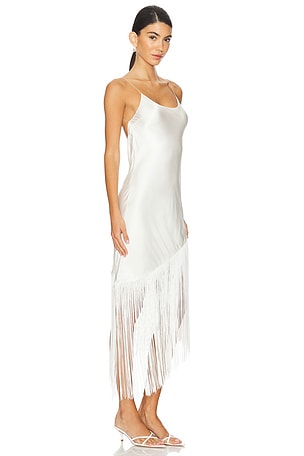 Bec + Bridge Sashay Fringe Dress in Ivory