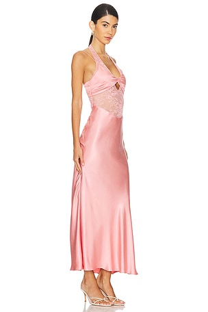 Bec + Bridge Liv Halter Maxi Dress in Pink