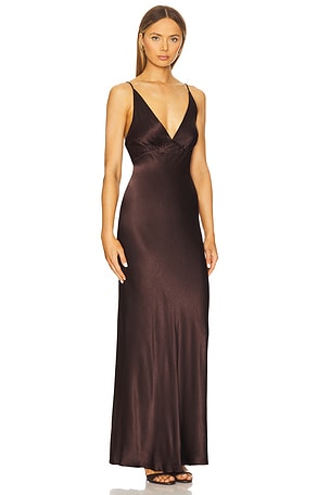 Bec + Bridge Moon Dance Maxi Dress in Chocolate
