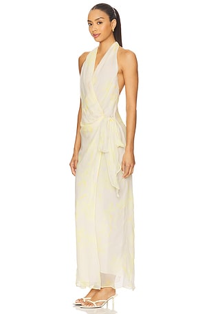 Bec + Bridge Colmar Wrap Maxi Dress in Lemon