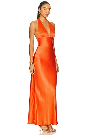 Bec + Bridge Carmela Halter Dress in Red