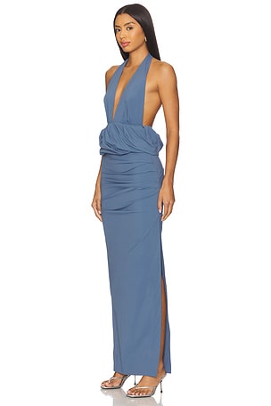 Bec + Bridge Priscilla Bubble Maxi Dress in Blue