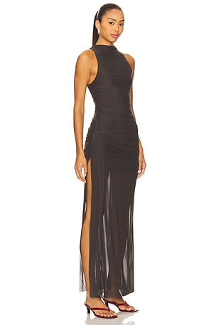 Bec + Bridge Blaine Drape Maxi Dress in Brown
