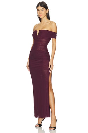 Bec + Bridge Poppy Gathered Maxi Dress in Purple