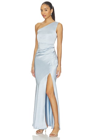 Bec + Bridge The Dreamer Asymmetric Dress in Blue