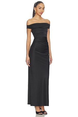 Bec + Bridge Eternity Off Shoulder Dress in Black