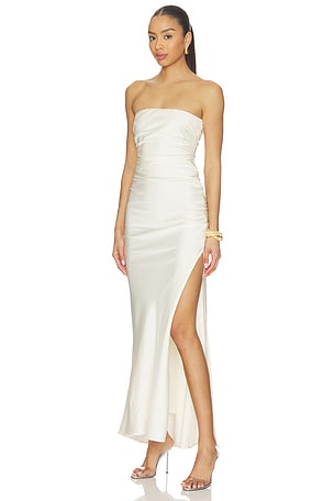 Bec + Bridge Eternity Strapless Dress in Cream