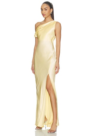Bec + Bridge Sol Asymmetric Maxi Dress in Yellow