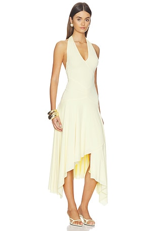 Bec + Bridge Nessie Halter Dress in Yellow